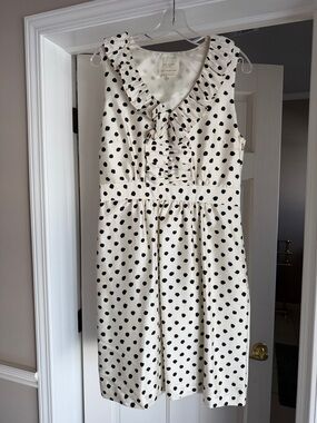 kate spade Cream Dress with Black Polka Dots